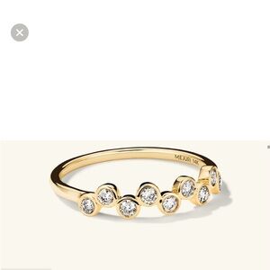 Mejuri 14K Yellow Gold Bezel Diamond Stacking Ring
